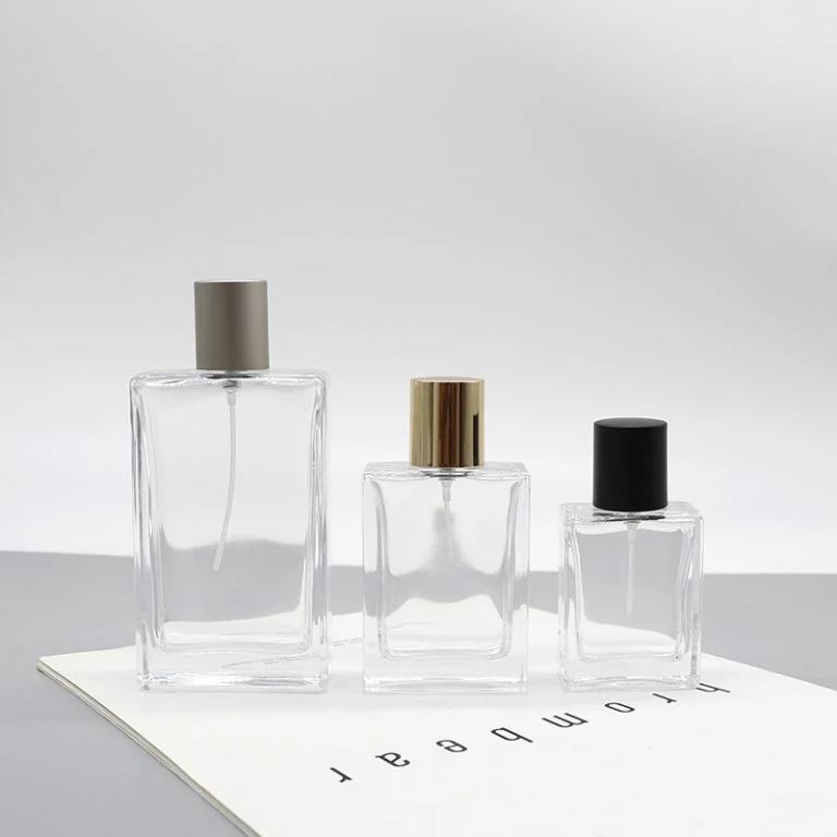 Clear Rectangular Perfume Bottle Size Collection