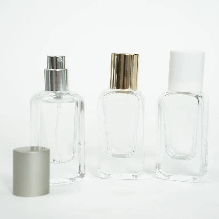 Rounded Rectangular Perfume Bottles with Mixed Closures