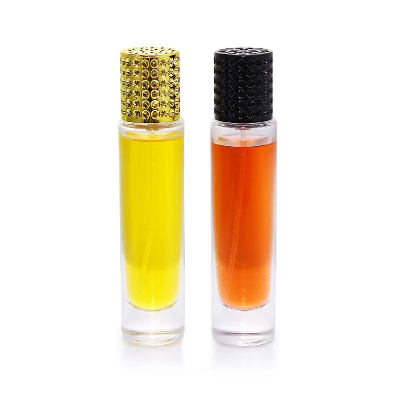 Tapered Slim Perfume Bottles with Studded Caps