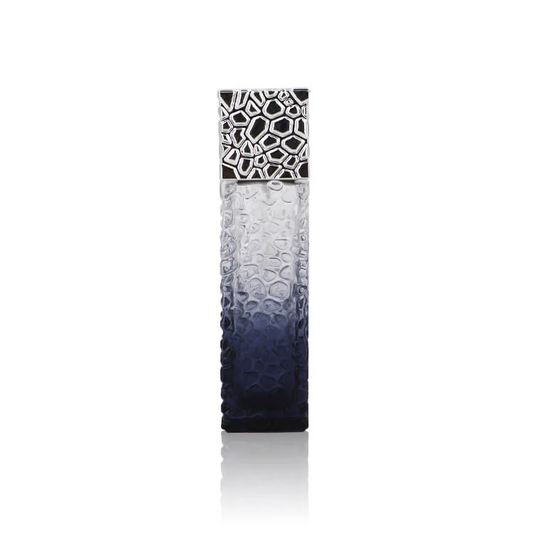 Gradient Textured Perfume Bottle with Patterned Cap